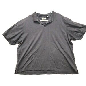 Hudson River Heritage Classics Mens Polo Shirt XXL 2XL Gray Striped Short Sleeve